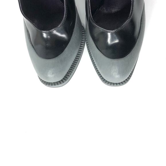 Prada AW2012 Runway Moira Rose Maryjane Rubber Cap Toe Heeled Pumps 38.5 - Picture 6 of 9